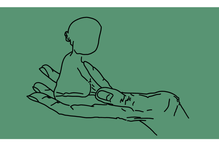 Beitragsbild - eine Hand auf der ein Baby sitzt